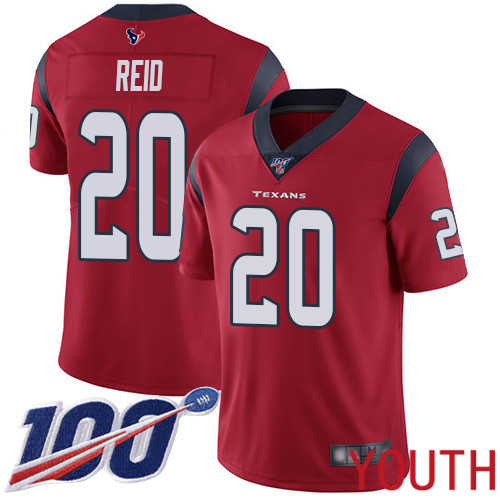 Houston Texans Limited Red Youth Justin Reid Alternate Jersey NFL Football #20 100th Season Vapor Untouchable->youth nfl jersey->Youth Jersey